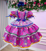 Vestido Bella Child Junino Quermesse Estrela do Arraiá