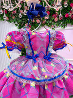Vestido Bella Child Junino Quermesse Estrela do Arraiá
