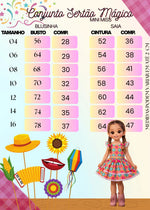 Conjunto Mini Miss Junino Magia do Sertão