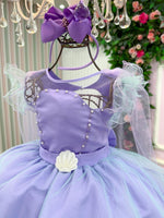 Vestido Mini Miss Temático Sereia - Fundo do Mar
