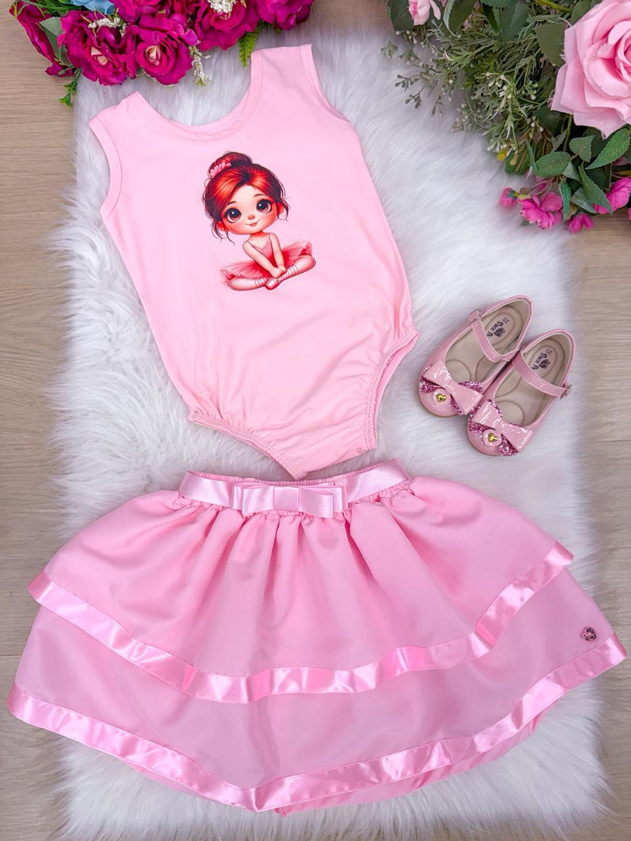 Conjunto Blogueirinha Bailarina Rosa