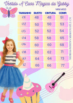 Vestido Mini Miss Temático Casinha de Bonecas Mágica