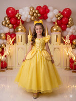 Fantasia/ Vestido Mini Miss Longo Princesa Amarela