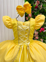 Fantasia/ Vestido Mini Miss Longo Princesa Amarela