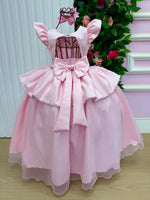 Fantasia/ Vestido Mini Miss Longo Princesa Rosa