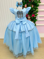 Fantasia/ Vestido Mini Miss Longo Princesa Azul