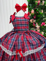 Vestido Marie Junino Luxo Xadrez Maria Clara