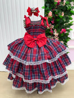 Vestido Marie Junino Luxo Xadrez Maria Clara