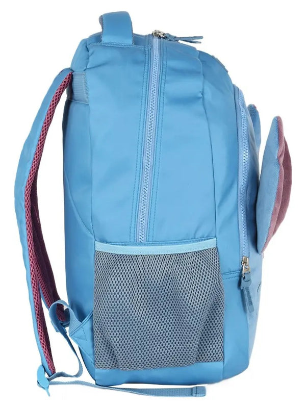 Mochila de Costa Stitch Orelhinhas Pelucia Azul