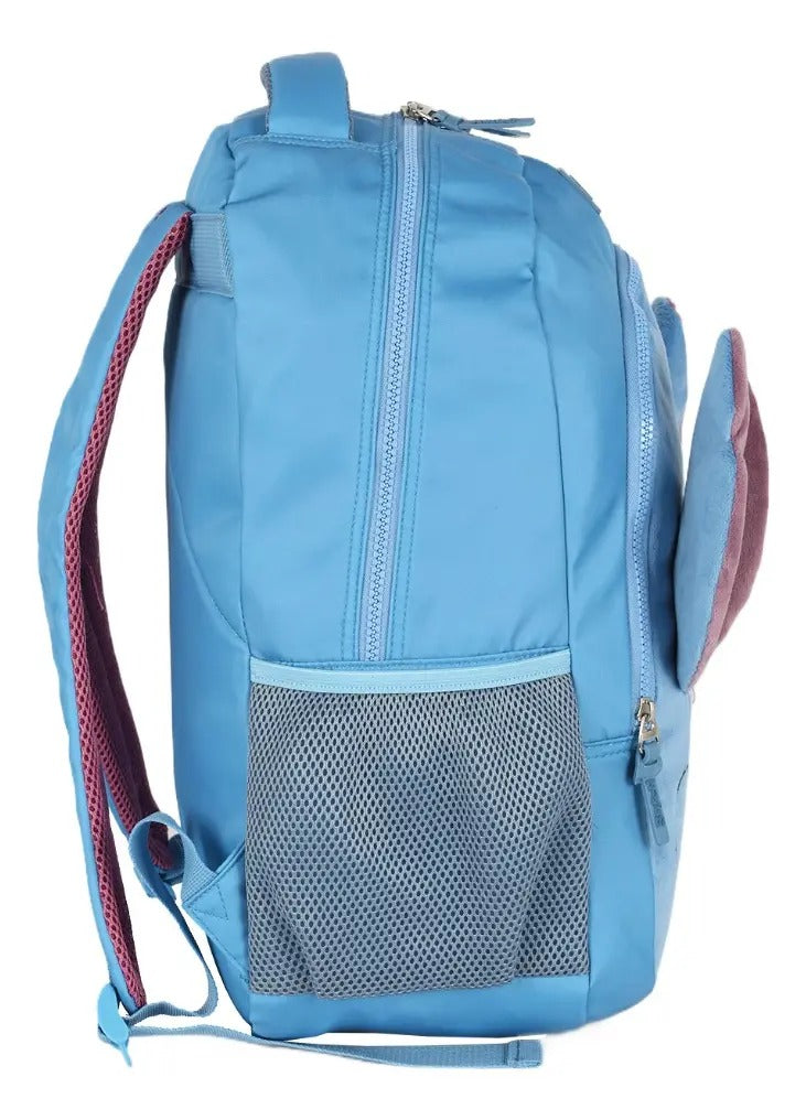 Mochila de Costa Stitch Orelhinhas Pelucia Azul