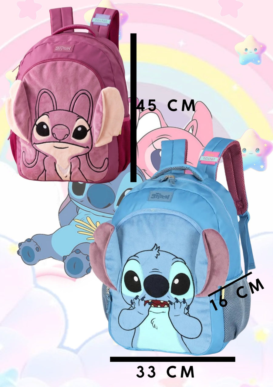 Mochila de Costa Angel Orelhinhas Pelucia Roxo