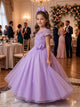 Vestido Mini Miss Longo Carol Lilas