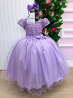 Vestido Mini Miss Longo Carol Lilas