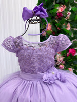 Vestido Mini Miss Longo Carol Lilas
