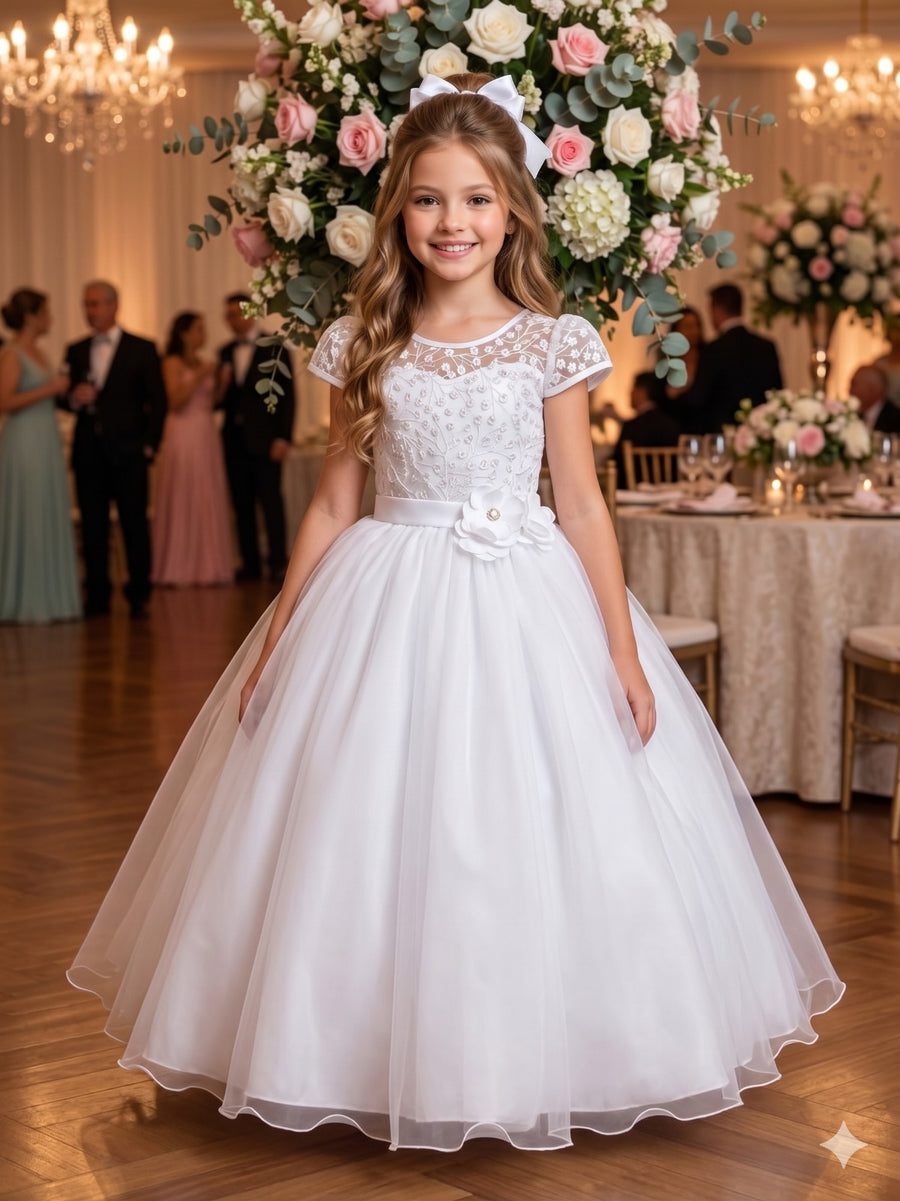 Vestido Mini Miss Longo Carol Branco