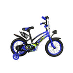 Bicicleta Infantil Aro 14 Old School Azul 3 a 7 Anos LED + Pneu Grosso + Farol +