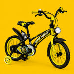 Bicicleta Infantil Aro 14 Old School Amarela 3 a 7 Anos LED + Pneu Grosso + Faro