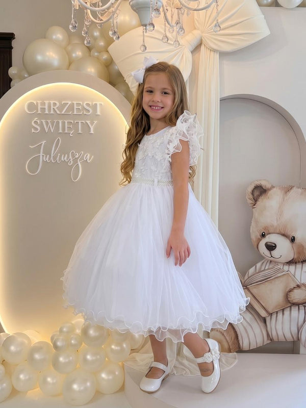 Vestido Infantil Menina Bonita Angelie Branco
