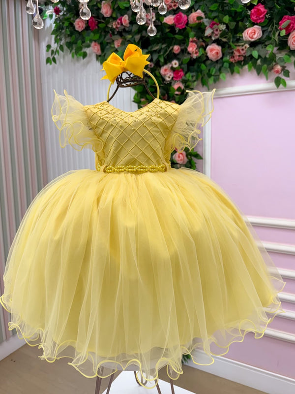 Vestido Menina Bonita Denise Amarelo