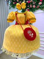 Fantasia Princesa Belli Doce Realeza Princesa Amarelo