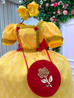 Fantasia Princesa Belli Doce Realeza Princesa Amarelo