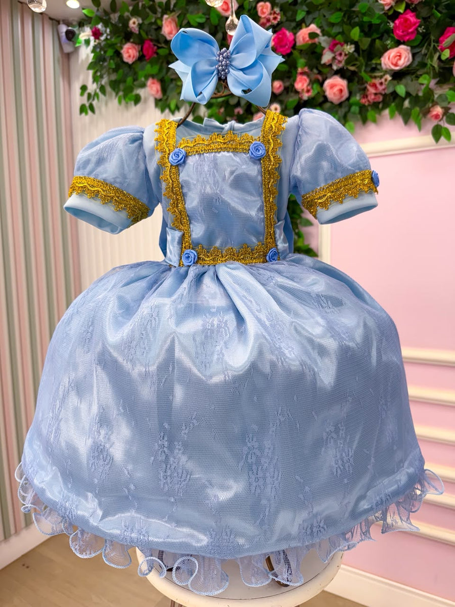 Fantasia Princesa Belli Doce Realeza Princesa Azul