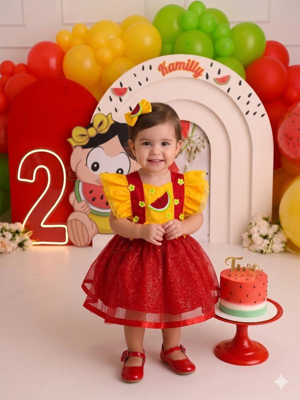 Romper/Vestido Princesa Belli Melancia