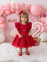 Romper/Vestido Princesa Belli Elisa Vermelho