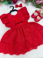 Romper/Vestido Princesa Belli Elisa Vermelho