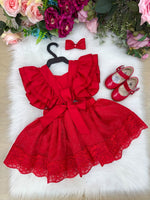 Romper/Vestido Princesa Belli Elisa Vermelho