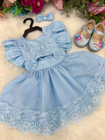 Romper/Vestido Princesa Belli Elisa Azul Bebe