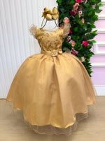 Vestido Mini Miss Longo Suzy Dourado