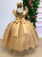 Vestido Mini Miss Longo Suzy Dourado
