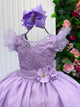 Vestido Mini Miss Longo Suzy Lilas