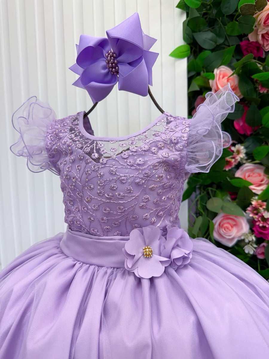 Vestido Mini Miss Longo Suzy Lilas