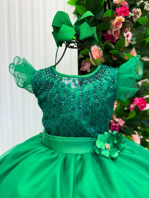 Vestido Mini Miss Longo Suzy Verde Bandeira