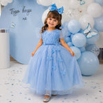Vestido Menina Bonita Maju Azul Bebe