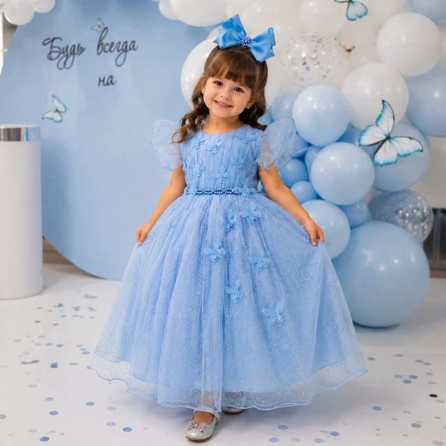Vestido Menina Bonita Maju Azul Bebê