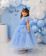 Vestido Menina Bonita Maju Azul Bebe