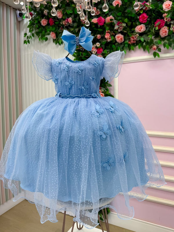Vestido Menina Bonita Maju Azul Bebe