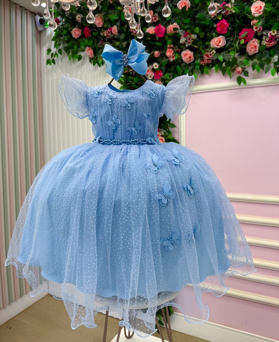 Vestido Menina Bonita Maju Azul Bebe