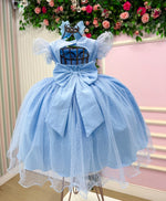 Vestido Menina Bonita Maju Azul Bebe