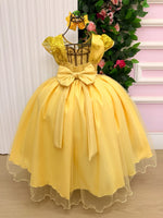 Vestido Mini Miss Longo Carol Amarelo