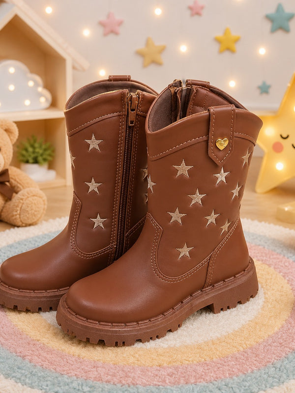 Bota Nilqi Manu Marrom-Caramelo Estrela