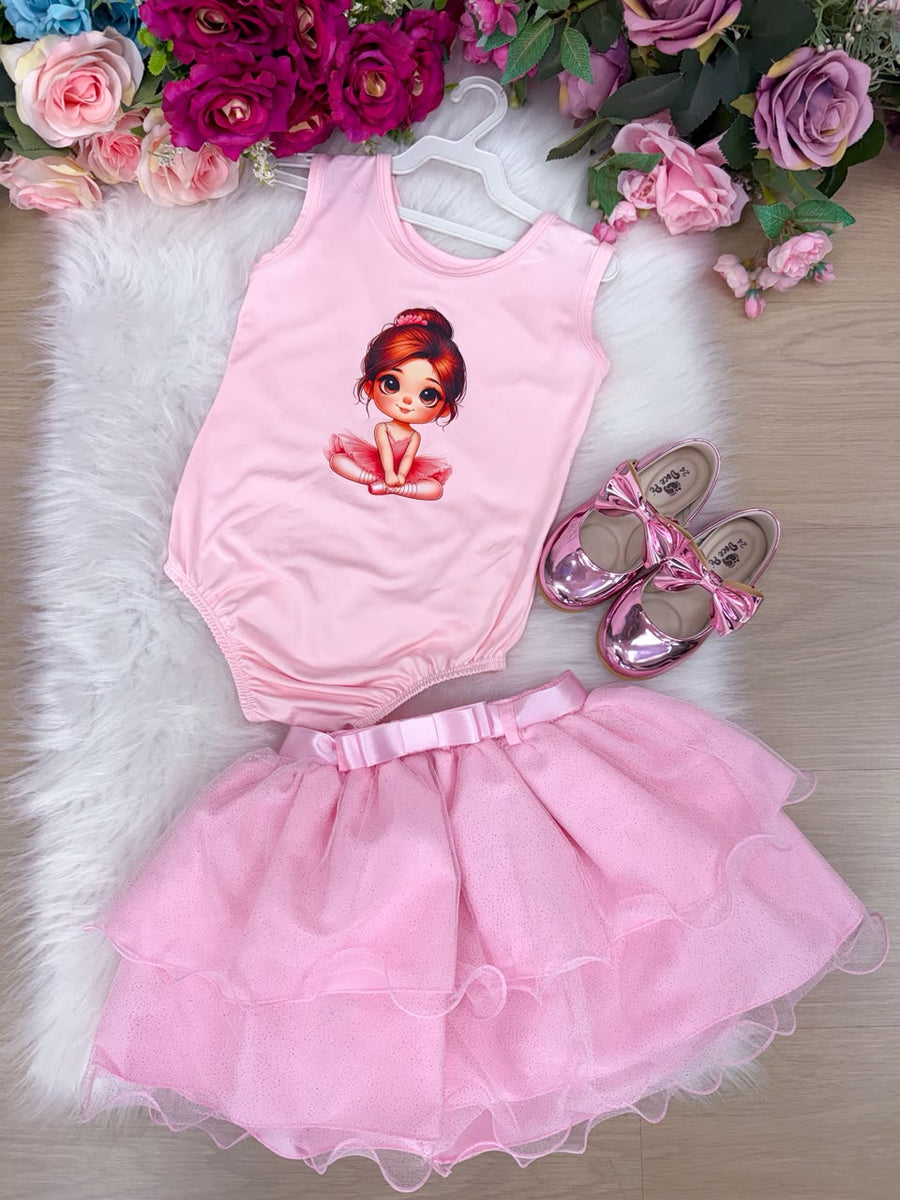 Conjunto Blogueirinha Bailarina Rosa Modelo 2