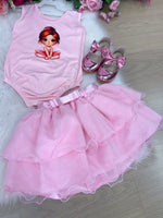 Conjunto Blogueirinha Bailarina Rosa Modelo 2