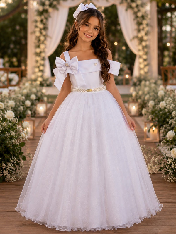 Vestido Banana Club Longo Doce Elegancia Branco