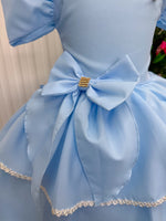 Vestido Banana Club Longo Safira Azul Bebe
