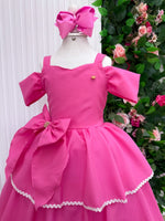 Vestido Banana Club Longo Safira Rosa Chiclete