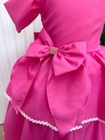 Vestido Banana Club Longo Safira Rosa Chiclete